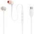 JBL Tune 310C Headphones Wired In-Ear Headphones Pure Bass Sound, 3-Button EQ Selection, Make Clear Calls with USB-C Devices, Microphone and USB-C Port - White